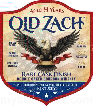 Cox Creek Distilling Old Zach Rare Cask Finish Double Oaked Bourbon Whiskey 750ml Bottles