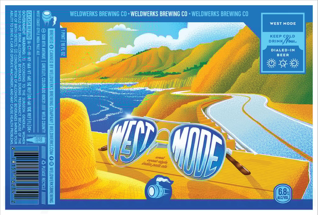 WeldWerks West Mode West Coast‑Style IPA With Iconic Coastal Energy