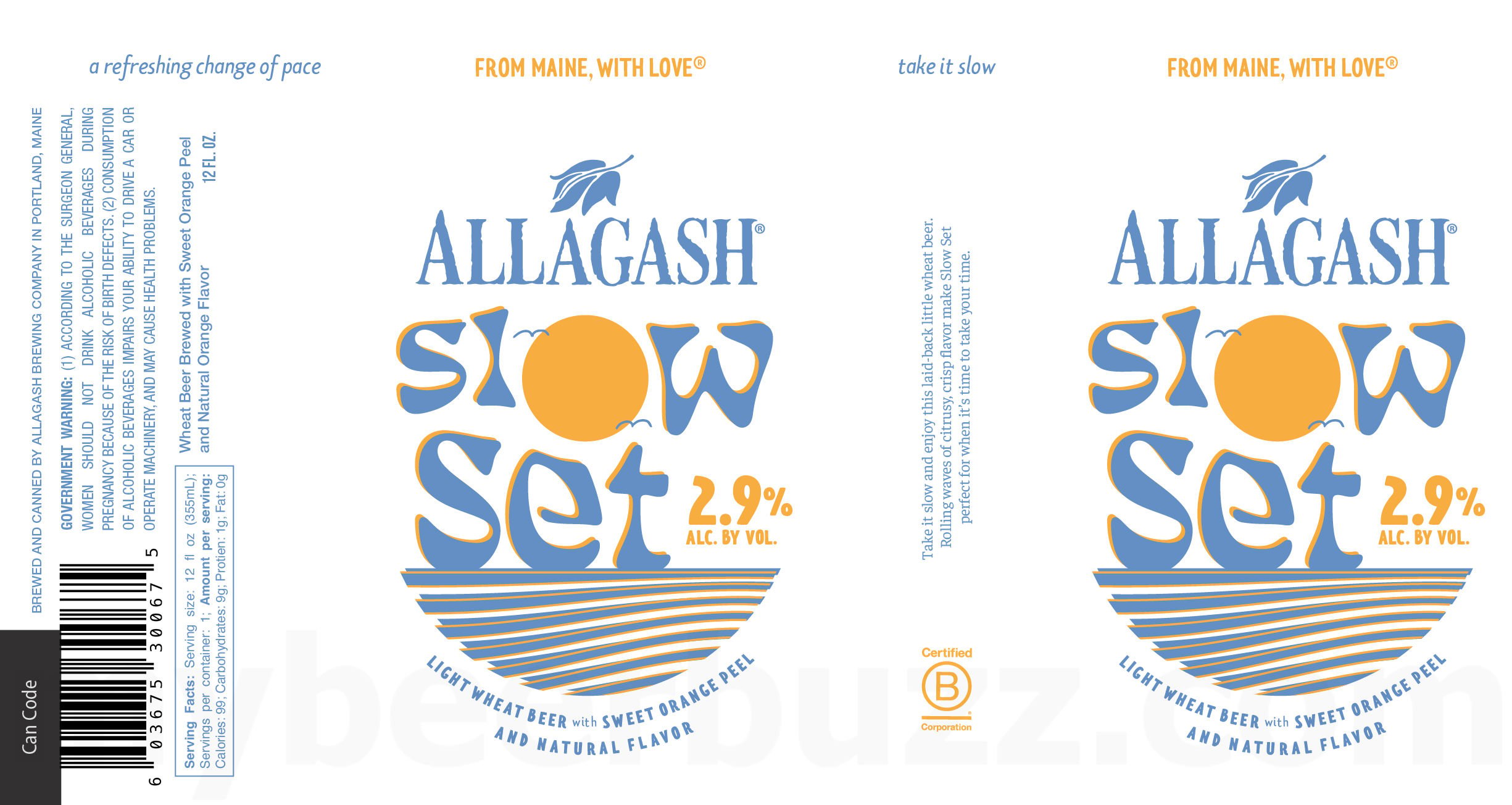 2026 Allagash Slow Set 12-oz Cans