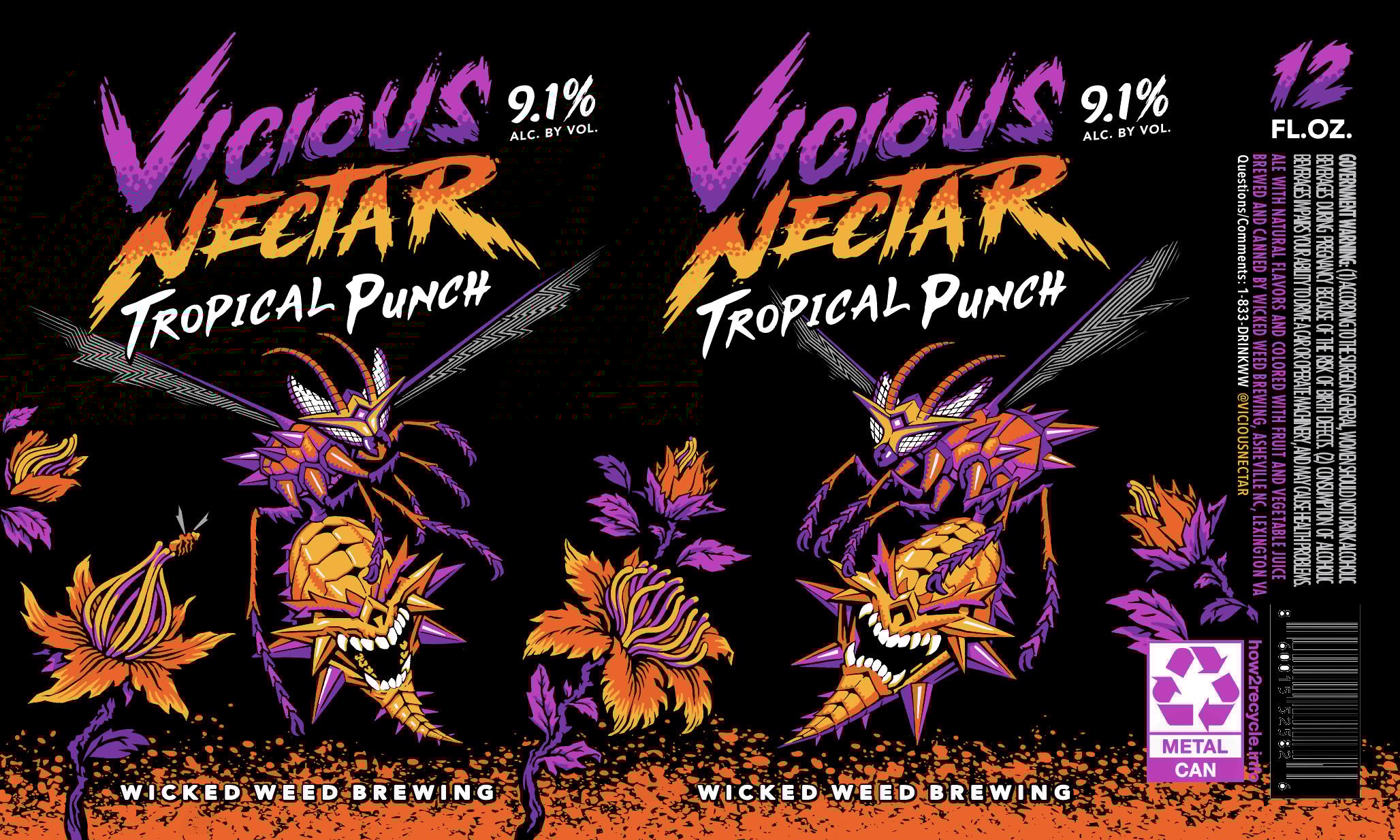1016 Wicked Weed Vicious Nectar Tropical Punch 12-oz Cans