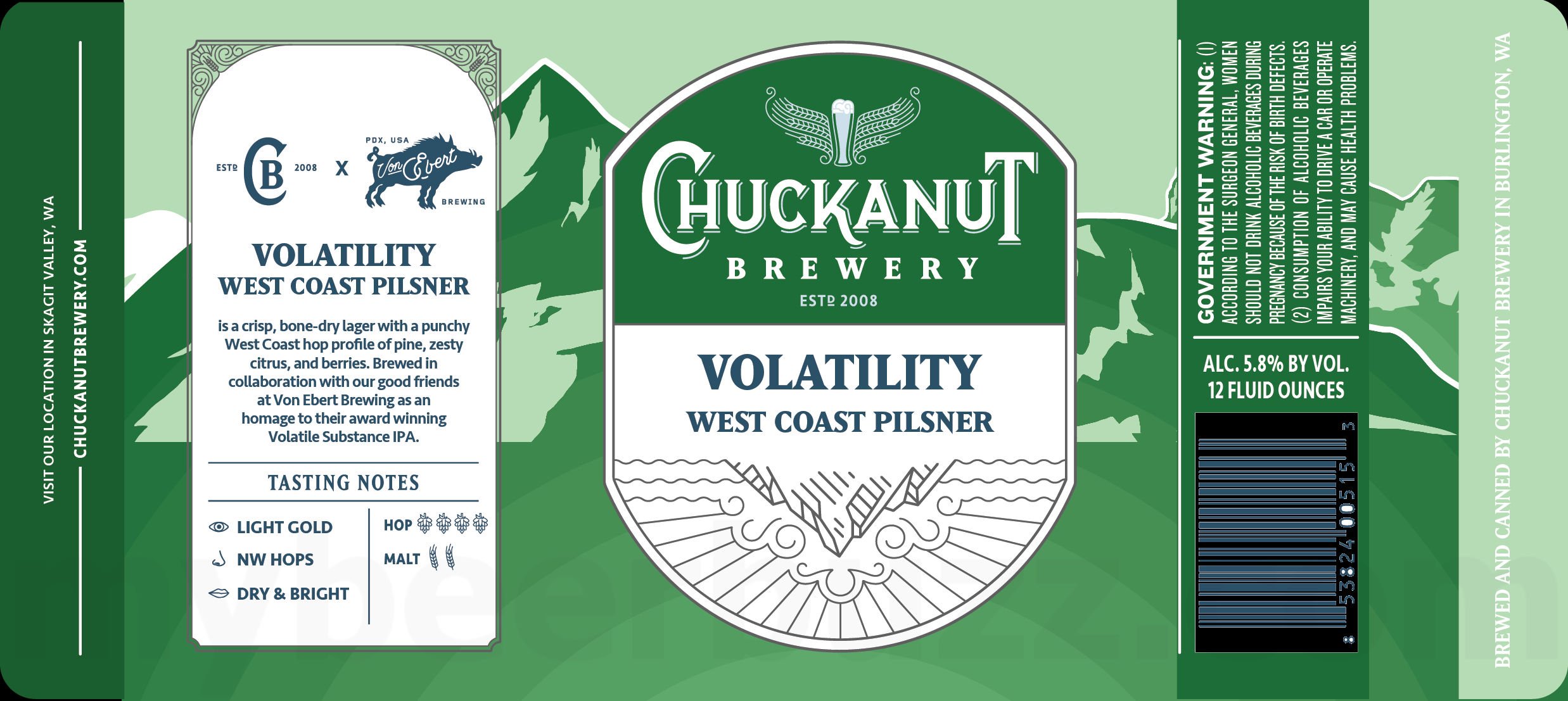 2026 Chuckanut Brewery Volatility 12-oz Cans