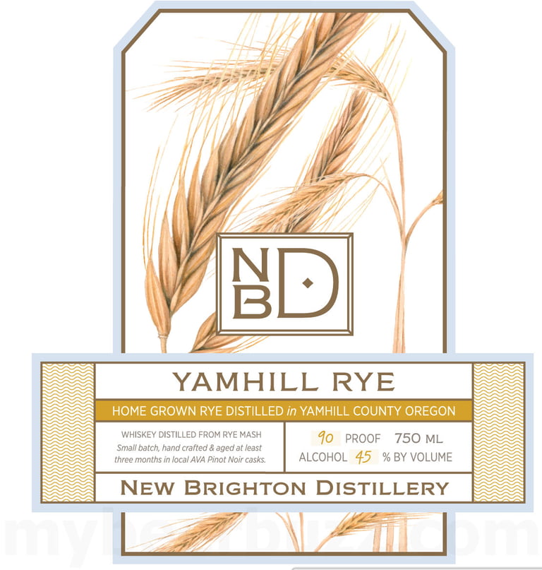 New Brighton Distillery Yamhill Rye Whiskey 750ml Bottles