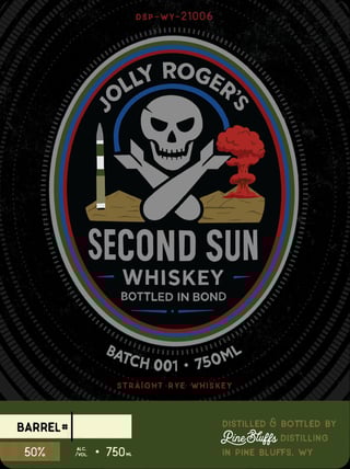 Pine Bluffs Distilling Jolly Roger’s Second Sun Whiskey 750ml Bottles