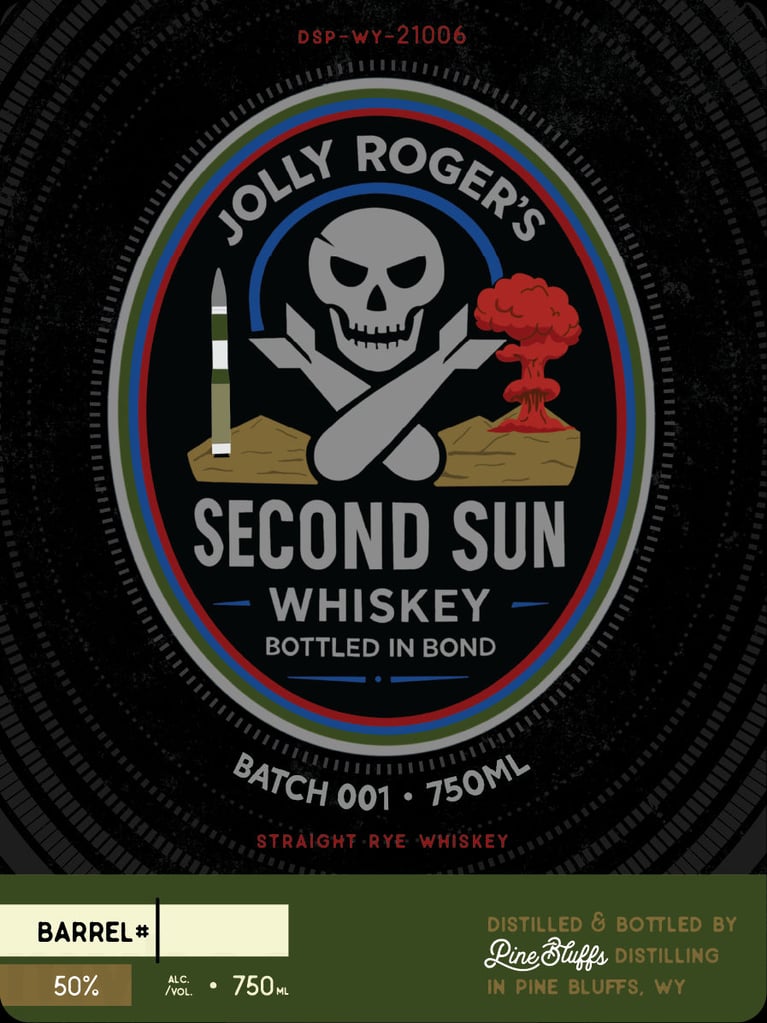 Pine Bluffs Distilling Jolly Roger’s Second Sun Whiskey 750ml Bottles