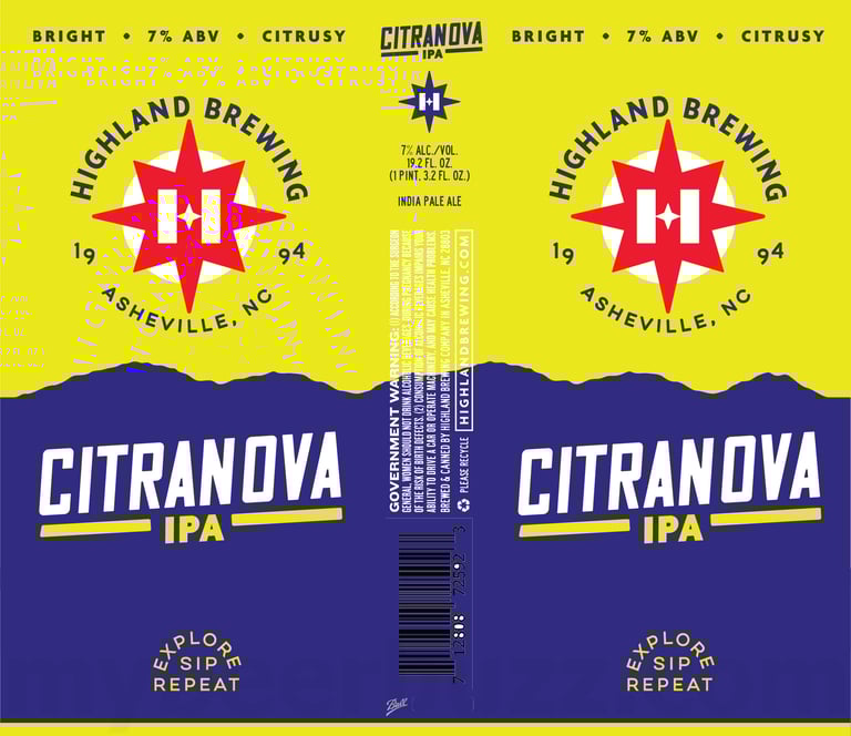 2026 Highland Brewing Citranova 19.2-oz Cans