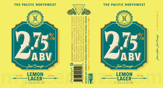 Ninkasi 2.75% ABV Lemon Lager 12-oz Cans