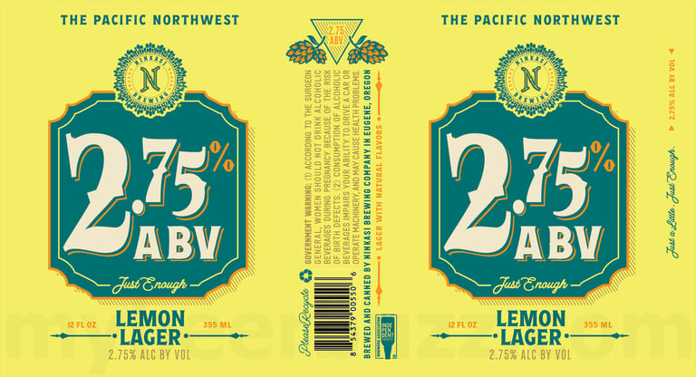 Ninkasi 2.75% ABV Lemon Lager 12-oz Cans