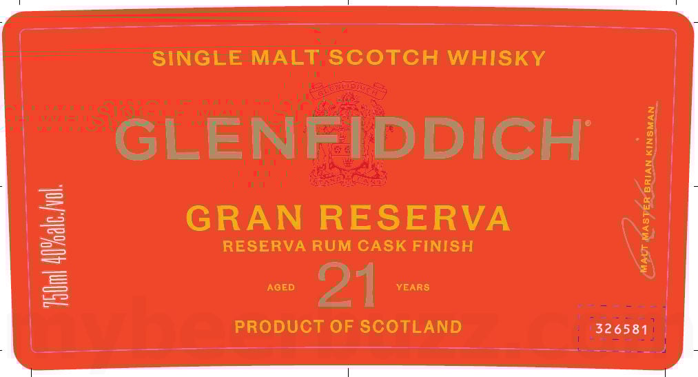 2026 Glenfiddich Gran Reserva Rum Cash Finish 21 Year Single Malt Scotch Whiskey 750ml Bottles