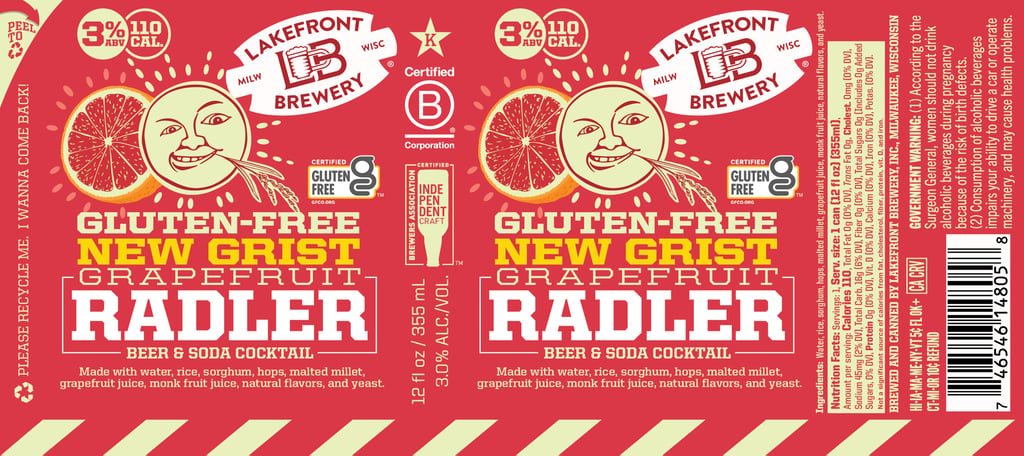 Lakefront Brewery Expands Its Popular New Grist Line Of Gluten-Free Beers With A Lower-Alcoholic, Lower-Calorie Grapefruit Radler, Available Now