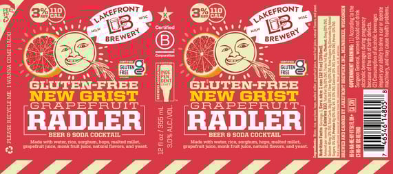 Lakefront Brewery Expands Its Popular New Grist Line Of Gluten-Free Beers With A Lower-Alcoholic, Lower-Calorie Grapefruit Radler, Available Now