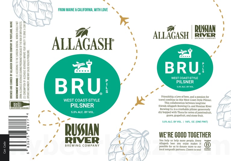 2026 Allagash Bru Pilsner 16-oz Cans