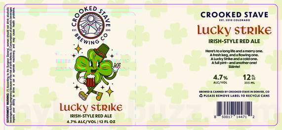 2026 Crooked Stave Lucky Strike 12-oz Cans
