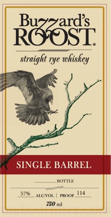 2026 Buzzard’s Roost Single Barrel Straight Rye Whiskey 750ml Bottles