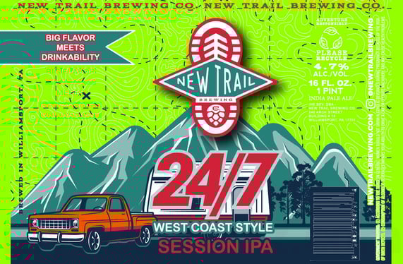 2026 New Trail brewing 24/7 16-oz Cans