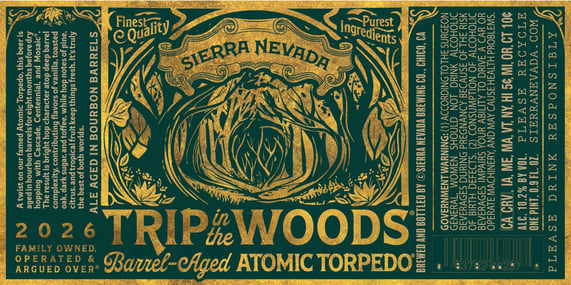 2026 SIerra nevada Barrel-Aged Torpedo 16..9-oz Bottle
