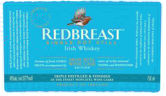 2026 Redbreast Moscatel Wine Cask Edition Single Pot Still Irish Whiskey 750ml Bottles