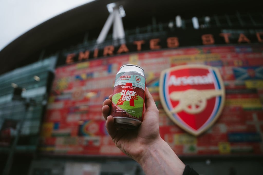 Athletic Brewing Company Launches New Clock End Brew in Collaboration with Arsenal Football