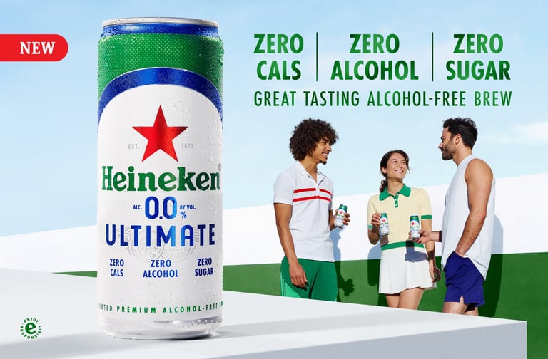 Heineken 0.0 Unveils First Zero Alcohol, Zero Calorie, and Zero Sugar Brew
