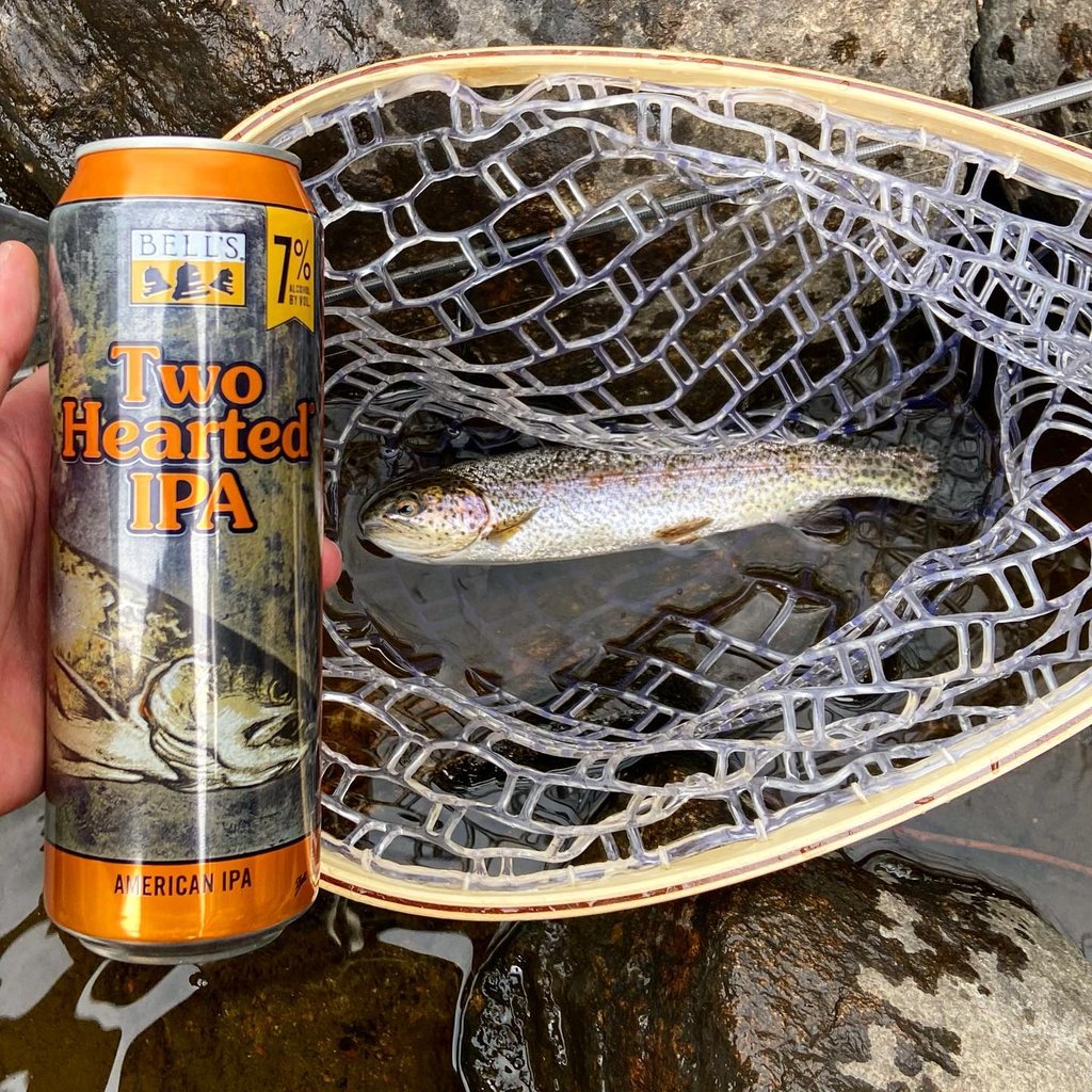 A 19.2-ounce tallboy beer can of Bell's Two Hearted IPA