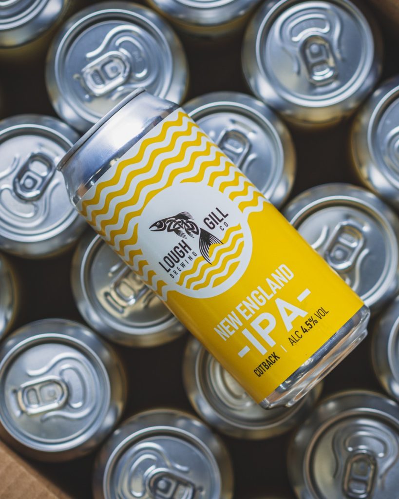 Can of Irish IPA called Cutback IPA, stacked on top of other