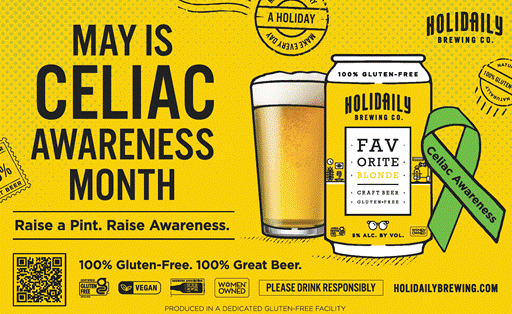 Holidaily Brewing Kicks Off Celiac Awareness Month with Collaboration Beer Release and Gluten-Free Foodie Fest