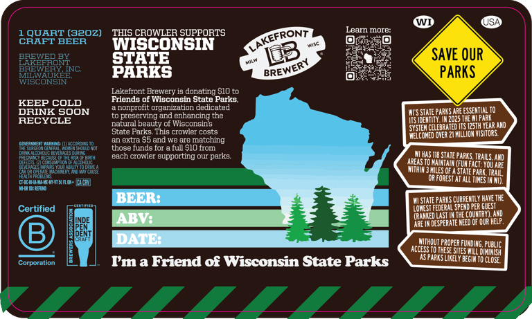 Lakefront Brewery Partnership Friends Of Wisconsin State Park