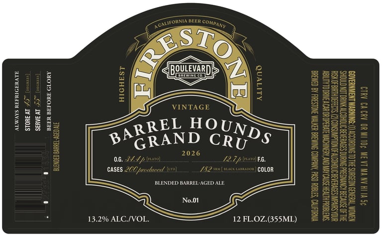 2026 Firestone Walker Brewmaster's Collective Barrel Hounds Grand Cru 12-oz Bottles