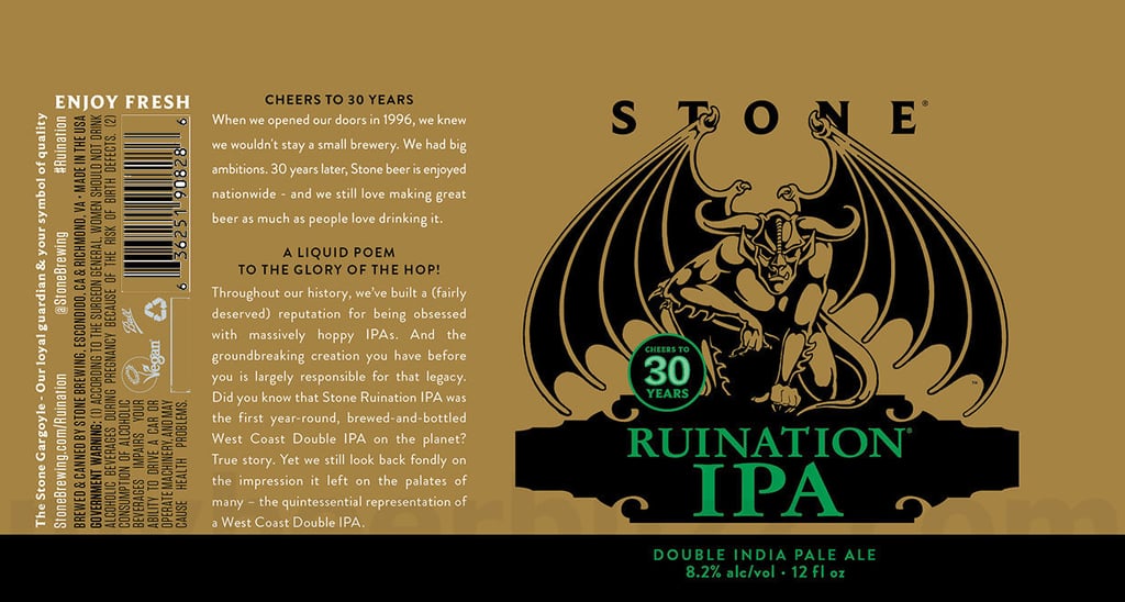 Stone Brewing Ruination & Japanese Green Tea IPA Returning To Celebrate 30 Years