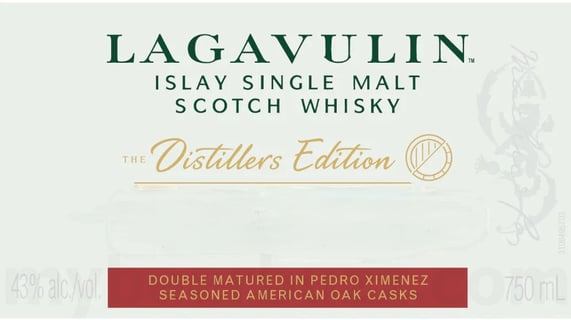 Lagavulin The Distillers Edition Double Matured In Pedro Ximenez Seasoned American Oak Casks