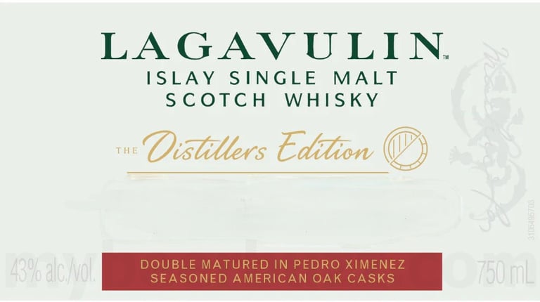 Lagavulin The Distillers Edition Double Matured In Pedro Ximenez Seasoned American Oak Casks