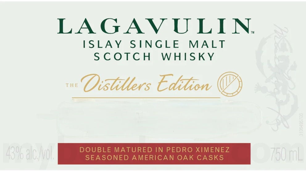 Lagavulin The Distillers Edition Double Matured In Pedro Ximenez Seasoned American Oak Casks