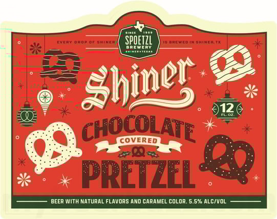 Shiner Chocolate Covered Pretzel 12-oz Bottles