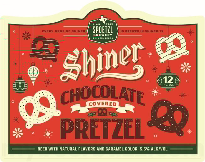 Shiner Adding Choclate Covered Pretzel Bottles