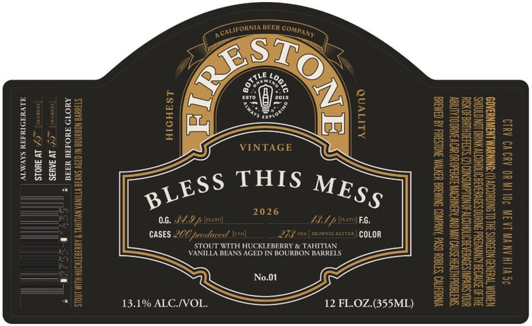 2026 Firestone Walker Bless This Mess 12-oz Bottles