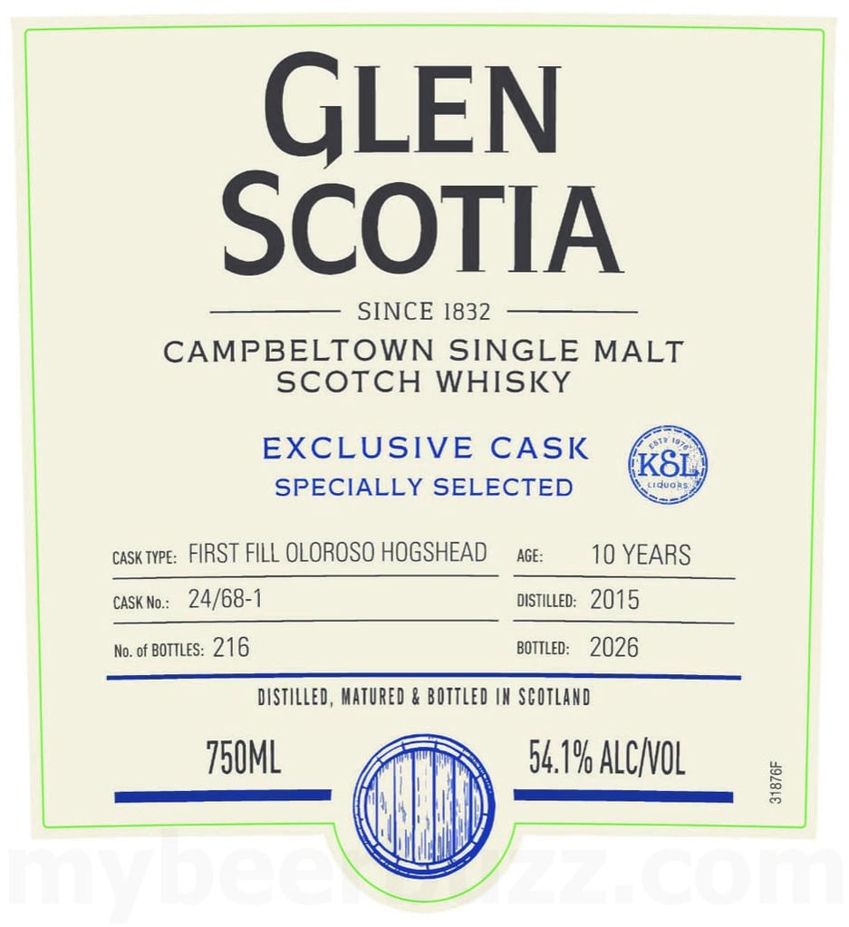 Glen Scotia Exclusive Cask First Fill Oloroso Hogshead Campbeltown Single Malt Whisky