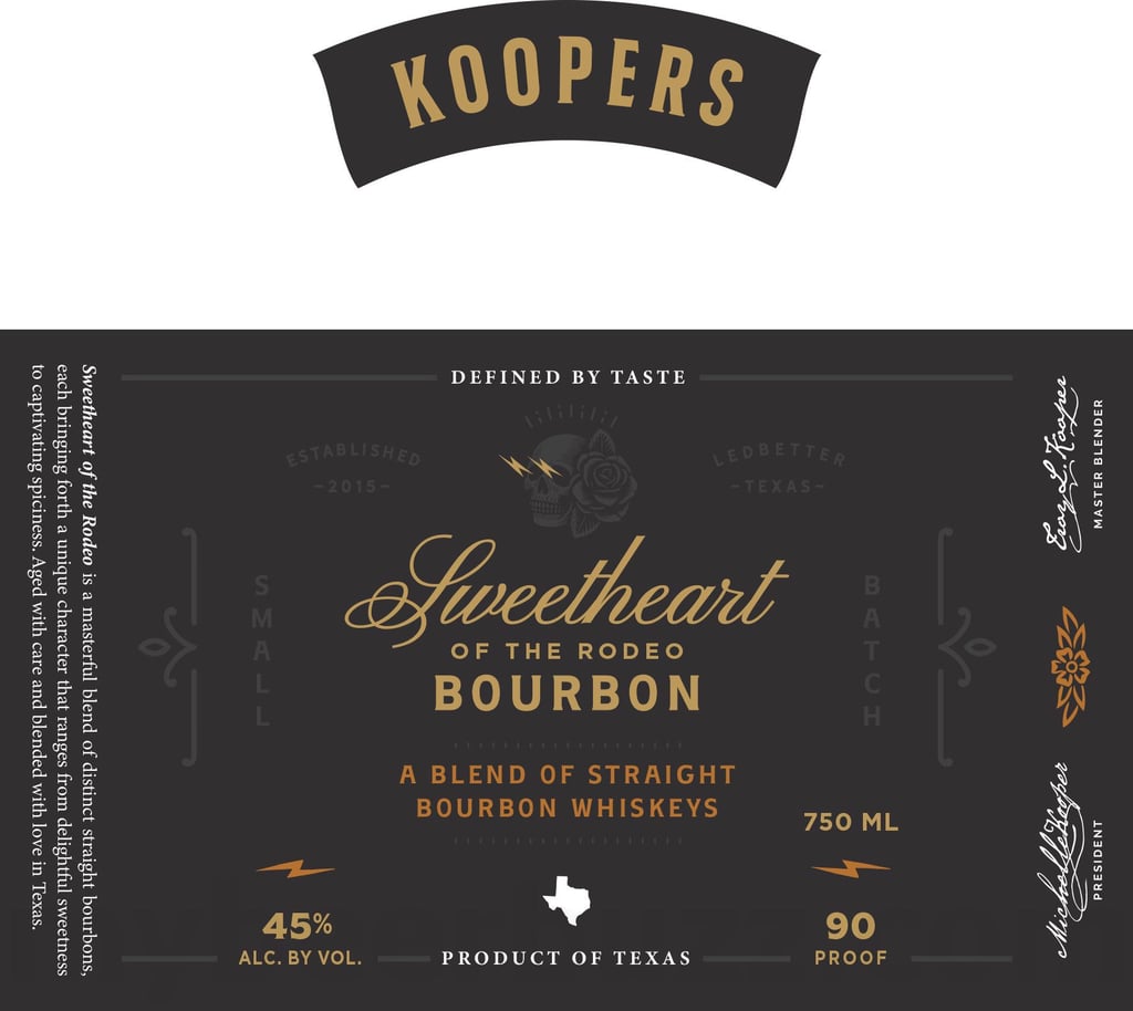 Koopers Whiskey Sweetheart Of The Rodeo Bourbon 750ml Bottles