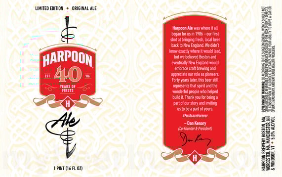 2026 Harpoon 40 years Of Firsts Ale 16-oz Cans