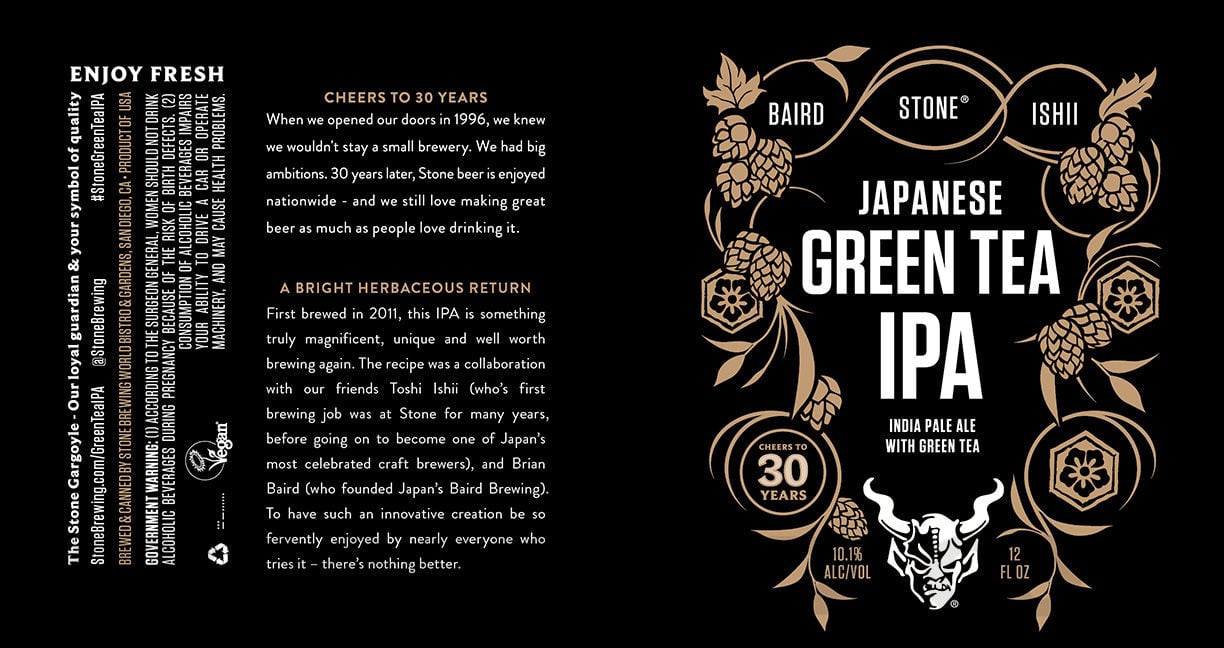 Stone Brewing 30th Anniversary Japanese Green Tea IPA 12-oz Cans
