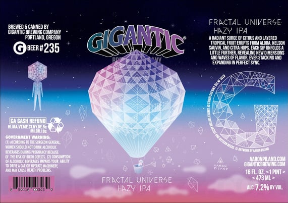 2026 Gigantic Brewing Fractal Universe 16-oz Cans
