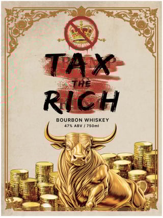 2026 Blue State Spirits Tax The Rich Bourbon Whiskey 750ml Bottles