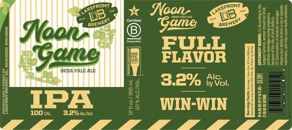 2026 Lakefront Noon Game IPA 12-oz Cans