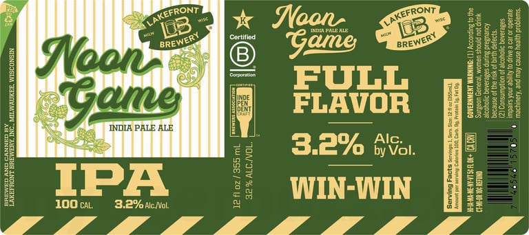 2026 Lakefront Noon Game IPA 12-oz Cans