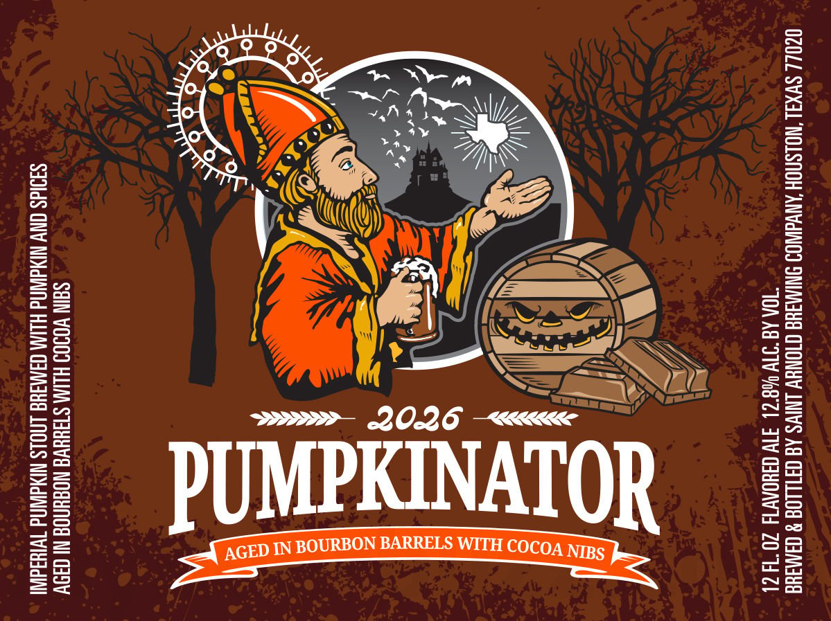 2026 Saint Arnold Bourbon Barrel Pumpkinator With Cocoa Nibs 12-oz Bottles