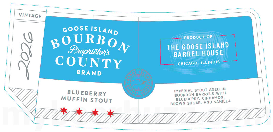 2026 Goose Island Proprietor's Blueberry Muffin Stout 16.9-oz Bottles