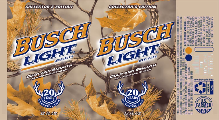 2026 Busch Light 20 Years Of Hunting Cans 12-oz