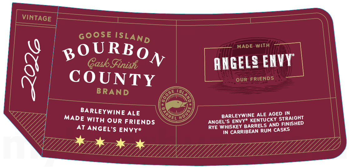 2026 Goose Island Bourbon County Brand Cask Finish Angel’s Envy 16.9-oz Bottles