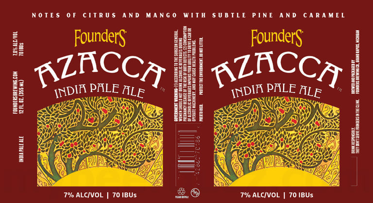 2026 Founders Brewing Azacca IPA 12-oz Cans