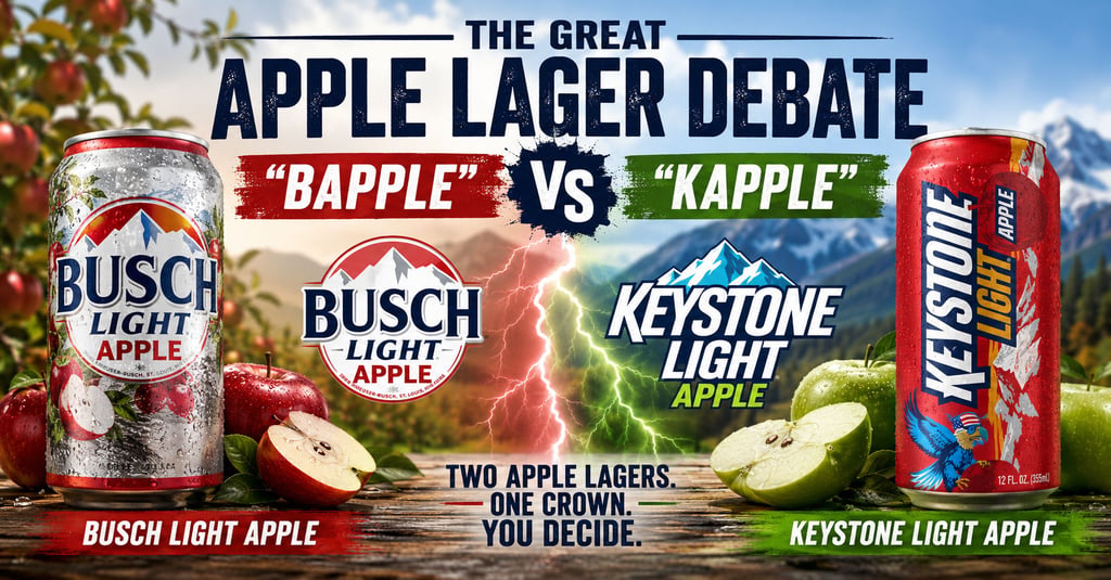 The Great Apple Lager Debate – “Bapple” vs “Kapple” Busch Light Apple Takes On Keystone Light Apple