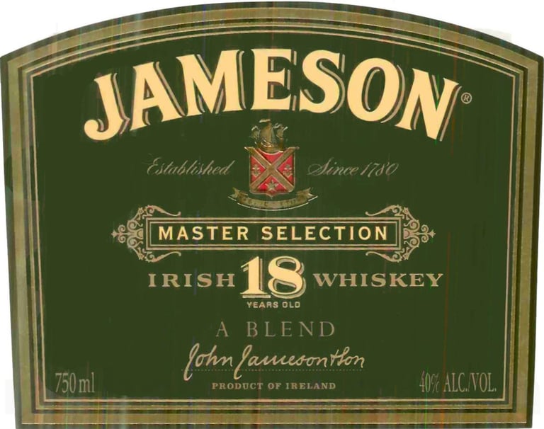 Jameson Master Selection 18 Year Irish Whiskey Blend