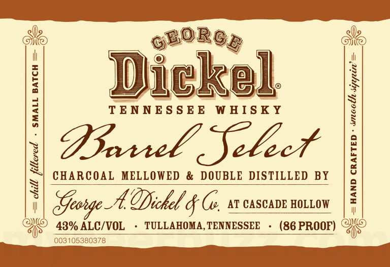 2026 George Dickel Barrel Select 750ml Bottles